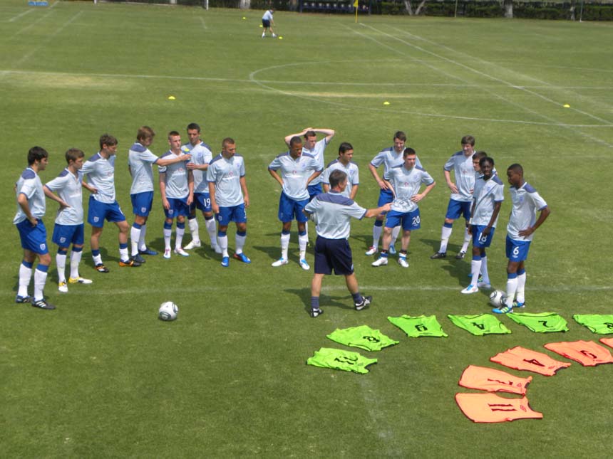 England U17s prepare for their game with Ivory Coast.